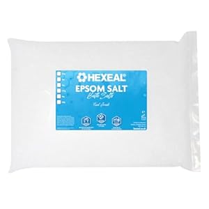 Hexeal Epsom Salt 5kg – 5kg Bag of Food Grade Magnesium Sulphate for Bathing, Gardening & Household Use – Suitable for Personal Care, Soil Enrichment, and More