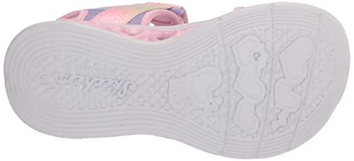 Skechers Kids Girls Flutter Hearts Sandal-Twili Sneaker, Link Pink/Multi, 4 Big Kid #TOP3