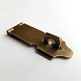 Runningfish Solid Bronze Padlock Hasp, Heavy Duty Door Clasp, Safety Lock Latch for Antique Modern Furniture Drawers Cabinet Doors (3.5inch, Bronze)