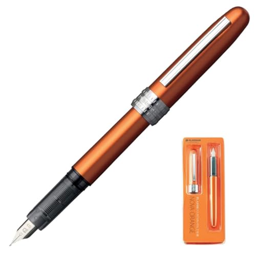PLATINUM Plaisir PGB-1000#25 Füllfederhalter/Federstärken: F fein/Farbe: Nova Orange/Handgefertigt/Kunststoffverpackung/Füllhalter