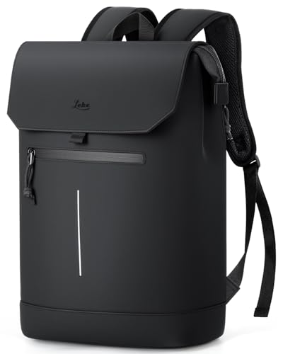 Lekespring Mochila Mujer & Hombre, mit Fächern Mochila Portatil 15.6, Mochila Impermeable Para Estudios, Viajes, Trabajo, Casual (Negro)