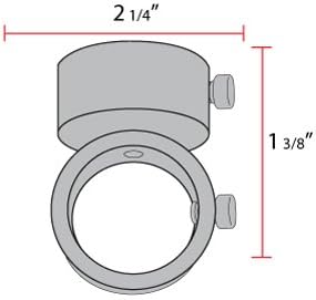 Shower Rods 12" Heavy Duty Ceiling Support (Polished Chrome)