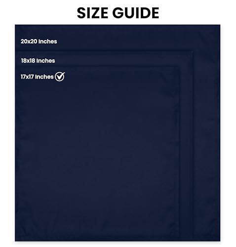 image for Utopia Home [24 Pack, Navy Blue] Cloth Napkins 17x17 Inches, 100% Poly