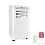 7000 BTU Aire Acondicionado Portátil, 4 en 1: Refrigeración, Ventilador, Deshumidificador y Modo Sueño, 1200 Frigorías Con App + Mando a Distancia, Temporizador 24H, Incluye Kit Ventana, Bajo Consumo