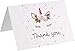 Unicorn Thank You Cards - 4 x 7 Inches of 50 Blank Note Cards with Envelopes - Perfect for Kids and Birthday Parties, Write Happy Gift Notes for Baby, Graduation, Wedding - Magical Pink Unicorn Design