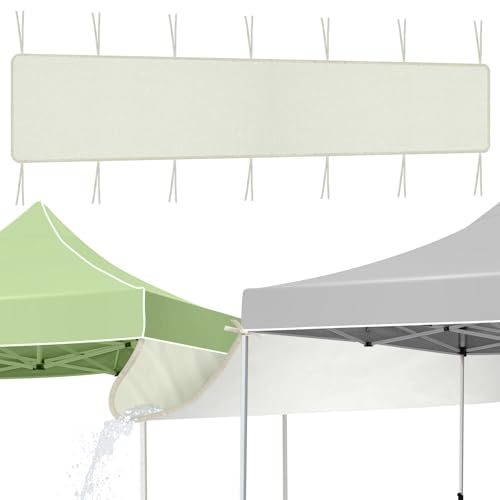 COZYDIG Upgraded Version 10FT Canopy Rain Gutters for Pop Up Canopy Waterproof Polyester Drainage System Tent Extension Attachment Accessories (1PCS)