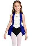 Disfraz de circo para niñas y niños, sin mangas, en la espalda, con botones vintage, adornado con contraste de color, mono de cosplay