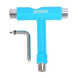 KickFun All-in-One Skate Tools Portable Skateboard T Tool Accessory with T-Type Allen Key and L-Type