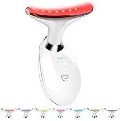 7-in-1 face massager, true beauty glow facial massager. This multifunctional facial massager will heat up to 113 degrees Fahrenheit. 160 degrees of curvature for a perfect fit around your face and neck. The corrugated handle design allows it to be us...