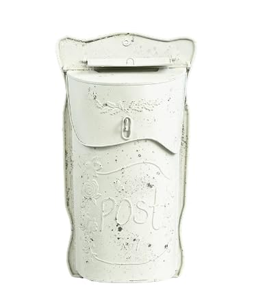 Boite aux lettres murale vintage intérieur déco blanche style rétro original