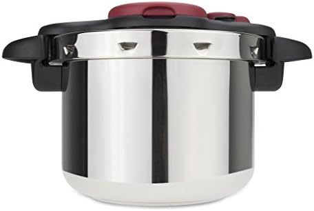 Tefal Clipso Minut Easy - Stainless Steel Pressure Cooker with 5 Safety Systems and Easy Closure with One Hand, Black 7.5 Litros multicoloured