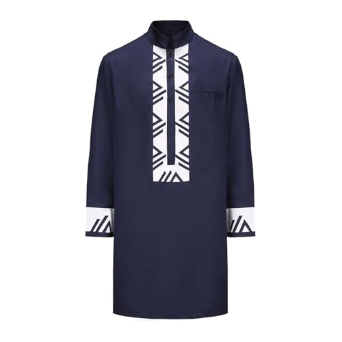 Chemise homme ethnique africaine streetwear en coton léger à boutons