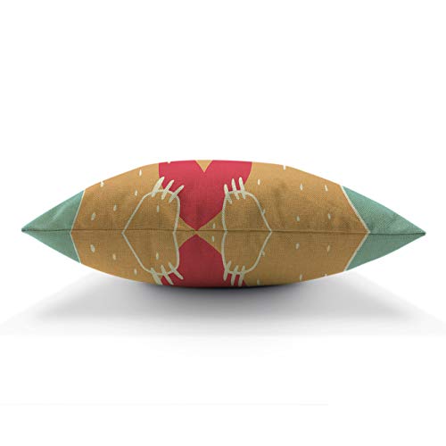 Hgod Designs Sloth Pillow Cover,Cute Sloth Character Heart And Love Quote You Are Loved Cotton Linen Polyester Decorative Home Decor Sofa Couch Desk Chair Bedroom 18X18Inch #TOP2