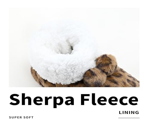 Image of DICUIRD Slipper Socks for Women,Fuzzy House Indoor Boots Slippers with Soft Soles,Warm Cozy Fluffy Sherpa Lined Booties Socks with Non Slip Bottom