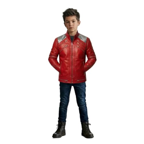 ILARIAZ JACKETS Kids Biker Leather Jacket – Boys Motorcycle Zip-Up Jacket Casual Wear Fashion Coat Multiple Styles (US, Alpha, Large, Regular, Regular, Style-2)