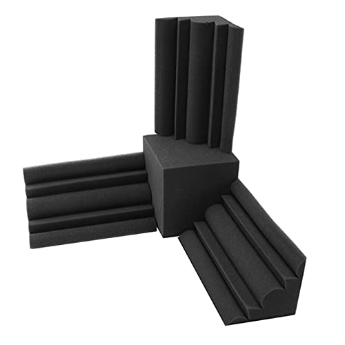 Tekiaviai 4Pcs/Set Acoustic Foam 1Pc 15X15X15cm Square Sound Insulation Foam+3Pcs 12X12X24cm Trap Wall Foam Flame Retardant