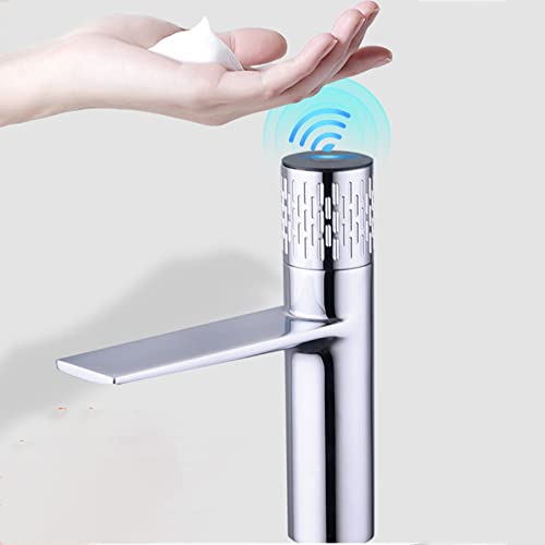 Grifo de lavabo frío y caliente con sensor inteligente monomando cromado 6