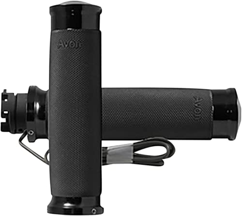Avon Grips IN-S-CC-86-A-H Custom Contour Heated for Scout Street Motorcycle Hand Grips - Black Anodized/One Size