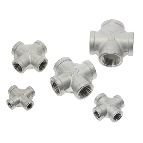 Conector en cruz de 4 vías de instalación de tuberías SS304 hembra de 1-1/4" 4