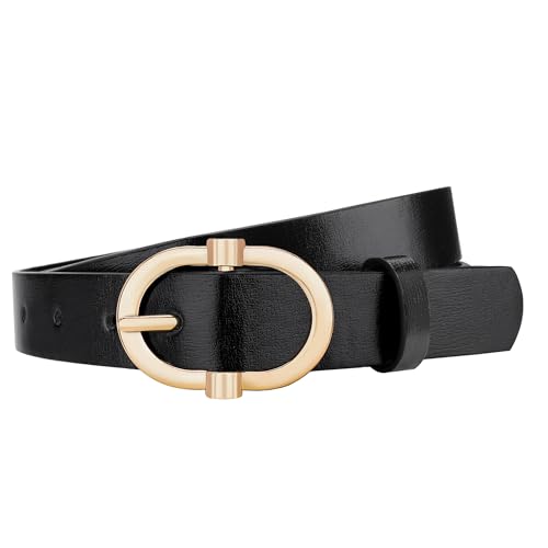 Womens Belts for Jeans Fashion Skinny Faux Leather Belt for Pants Dresses