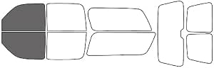 Rvinyl Window Tint Kit Compatible with Chevrolet Suburban 2000-2006 - Black 20% - Single Ply No Bubble Film - Do it Yourself Vehicle Front Precut Kit