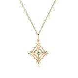 Collar geométrico con recorte de diamantes, colgante de plata esterlina Esmeralda Natural S925 personalizado