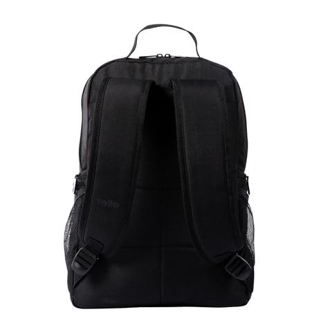 TOTTO Plecak na laptopa 16 cali, model Kuat L, pojemność 28 l, 3 przegródki, 2 kieszenie na butelki, wygodne, wyściełane i regulowane paski, czarny