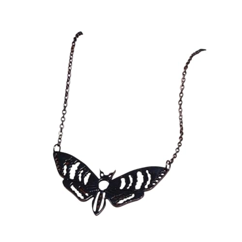 New 2026 Gothic Moth Stainless Steel Necklaces Pendants Women/Men Black Color Chain Necklace Jewelry CoLiGantes Mujer-Meaningful Necklace Symbol, Spiritual Jewelry For Men And Women