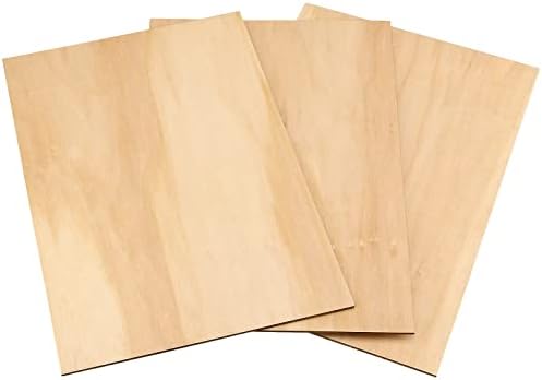HAKZEON 30 Pack 220 x 150 x 3 mm Plywood Sheets, Balsa Wood Sheets, Unfinished Basswood Sheets Thin Plywood Board for Woodcraft Model, DIY Crafts, Home Decor