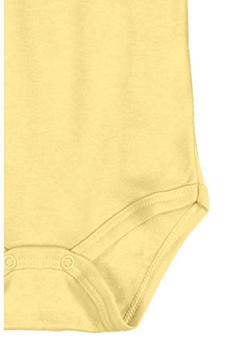 Body Up Baby Básico Bebê Manga Curta bebê-unissex, Amarelo Melao, 1
