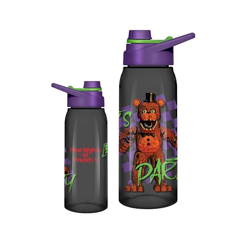 Silver Buffalo Five Nights at Freddys Water Bottle with Screw Lid 28oz