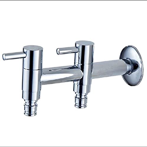 ADITAM Grifo Lavabo Baño Latón Doble Mando Grifo Jardín Doble Uso, Grifo Bib-Cock Grifo Lavadora Grifo Bibcock Cobre, Grifo Inodoro, Grifo Jardín Grifos Lavabo Double The Comfort