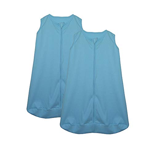 Kit 2 Saco de Dormir Bebê Azul Enxoval Pijama 100% Algodão