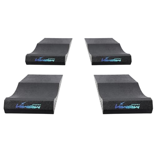 Hiwowsport 4-Pack 14.5’’ Wide Non-Skid Storage Pads & High-Density Foam Car Storage Ramps for Low Chassis Cars, Portable Automotive Platform Riser for Oil Changes, Display, and Garage Use