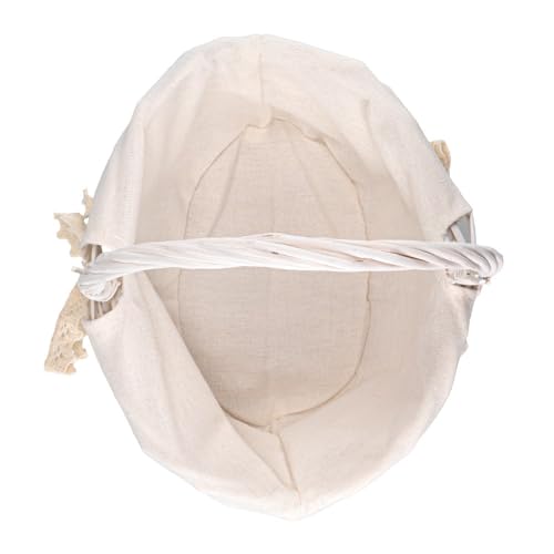 Ideen mit Herz Weiden-Korb | Holz-Korb mit Stoff | Naturfarben | Weidenholz | Präsentkorb | Geschenk-Verpackung | Deko | Shabby Chic | Blumen