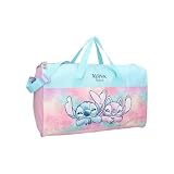 mybagstory - Sporttasche für Mädchen – Stitch – Rosa/Blau, Kinder – Schule – Kindergarten – Grundschule – Größe 40 cm – verstellbarer Riemen – Geschenkidee