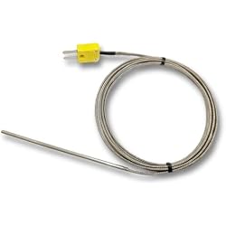 TCELEC TCE-K02H3-100 K Type Thermocouple Metal Probe for Furnace K-Type Input Instrument Thermocouple Sensor Temperature Available from 77°F to 1112°F