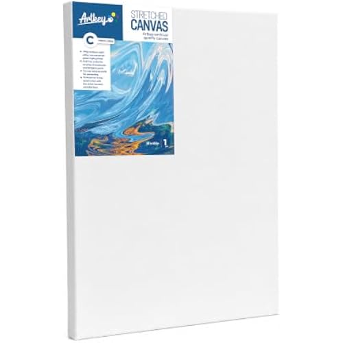 Gallery Wrapped Large Stretched Canvases for Painting 36x48 Inch 1-Pack, 16 oz Triple Primed Acid-Free 100% Cotton Blank Canvas, Spline Large Canvas for Oil Paint Acrylics Pouring & Wet Art Media