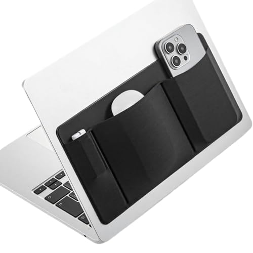 Soporte para Ratones para portátiles - Organizador de Cables Adhesivo | de Almacenamiento electrónico de Triple Bolsillo, solución de Transporte de Accesorios portátil para reuniones de Negocios