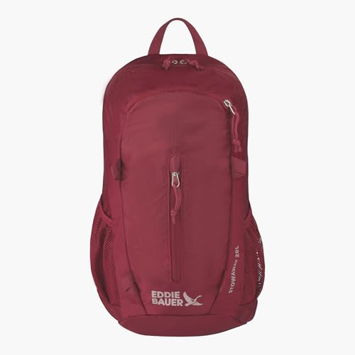Image of Eddie Bauer Stowaway Packable Backpack | Travel | Outdoor | Lightweight | Foldable | Durable | Ripstop Polyester | 20L - Black Cherry