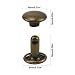 100 Set Remaches de Cuero Remaches de Doble Cara Bronce Remaches de...