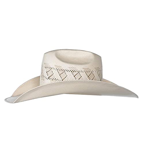 Ivory High Point Shantung 4 1/2" Brim Open Crown Straw Hat4