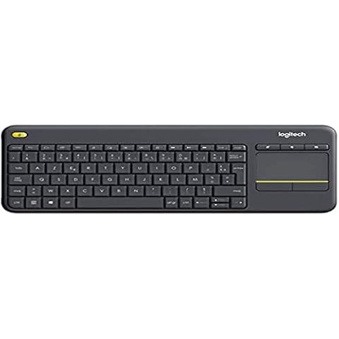 Logitech K400 Plus Kabellose Touch-TV-Tastatur mit integriertem Touchpad, Französisches AZERTY-Layout Cover