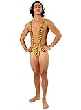 ORION COSTUMES Hombre estampado de tigre Mankini traje de baño tanga despedida de soltero Disfras a la moda