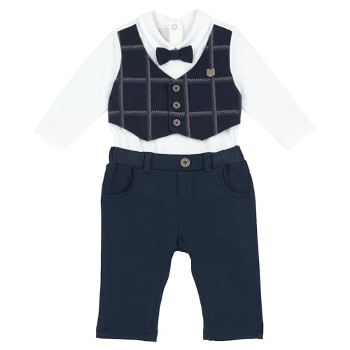 Conjunto chicco de camiseta y pantalón con diseño cómodo y elegante para niños