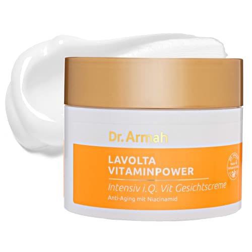 LAVOLTA Crema Facial Antiedad Vitamínica Natural con Niacinamida, Sustituto Vegetal del Retinol, Manteca de Karité, Vitamina E y Q10 100ml - vegana sin silicona.