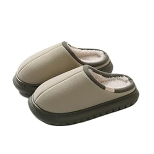 Sherpa Slippers for Women Indoor and Outdoor Non Slip Thick EVA Sole Washable Fluffy Warm Winter House Shoes Fuzzy Wool-Like Plush Fleece Lined Slip On