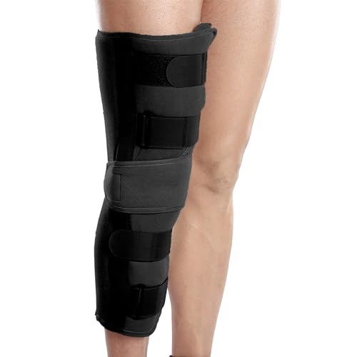Wonder Care Knee Immobilizer Knee Brace - Black, Medium