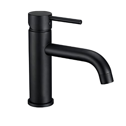 Robinet de salle de bain mitigeur lavabo rond or rose poli pour petit évier