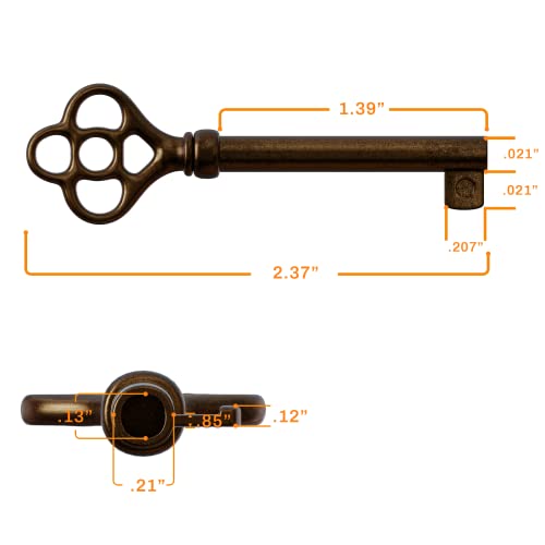 Ky-3Ab Antique Brass Plated Hollow Barrel Skeleton Key Reproduction (Pack Of 1) #TOP3